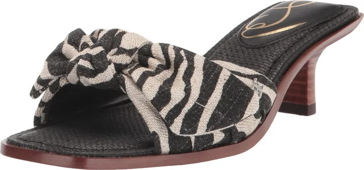 Sam Edelman Darcie Heeled Sandal Black/Natural 9.5 Medium