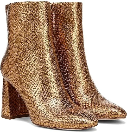 Sam Edelman Daria Women's Boots Medallion Gold Snake : 6 M, Leather