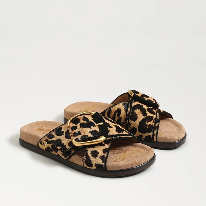Sam Edelman Darla Buckle Slide Sandal Cyprus Tan Multi Brahma