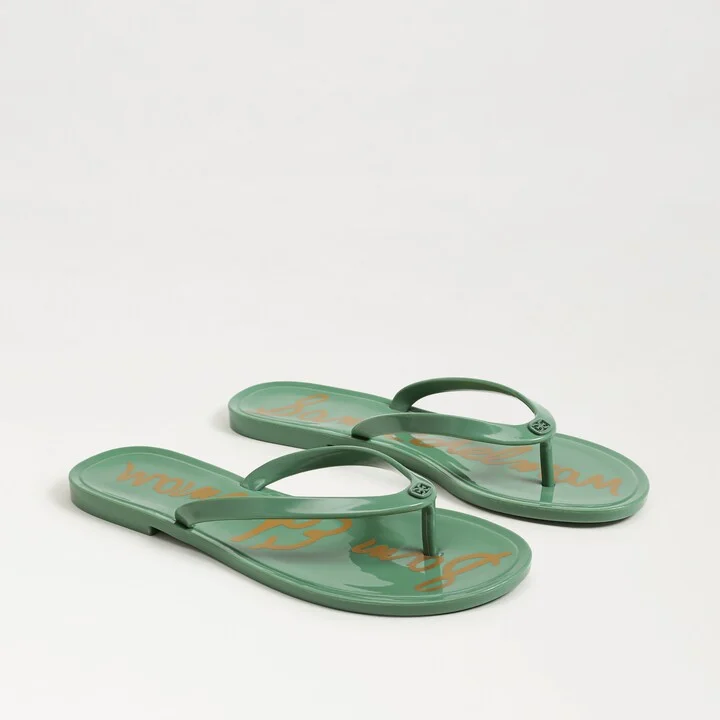 Sam Edelman Dean Jelly Flip Flop Green Garden Jelly