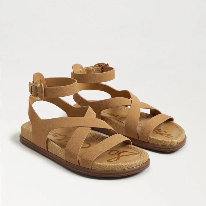 Sam Edelman Delia Footbed Sandal Sand Dune Suede