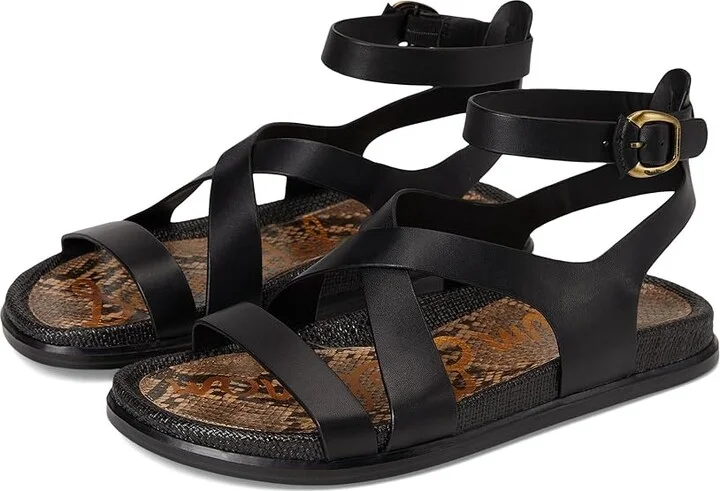 Sam Edelman Delia Women's Sandals Black Leather : 8 M