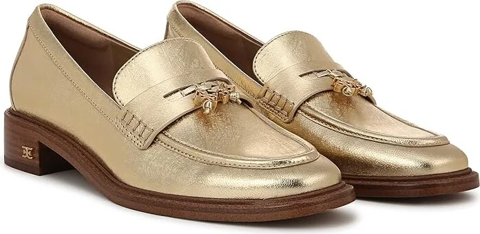 Sam Edelman Denise Women's Flat Shoes Amber Gold : 7.5 M, Leather/Rubber
