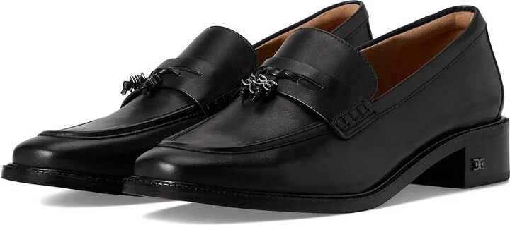 Sam Edelman Denise Women's Flat Shoes Black Leather : 5 M, Leather/Rubber