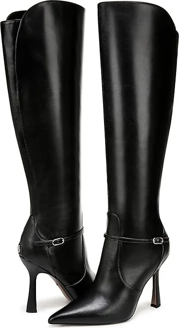 Sam Edelman Elia Women's Boots Black Leather Wide Calf : 8.5 M