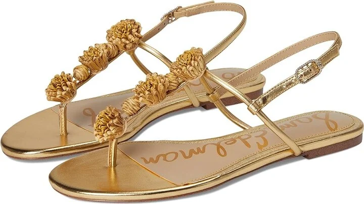 Sam Edelman Eliza Women's Sandals Amber Gold : 5.5 M, Synthetic