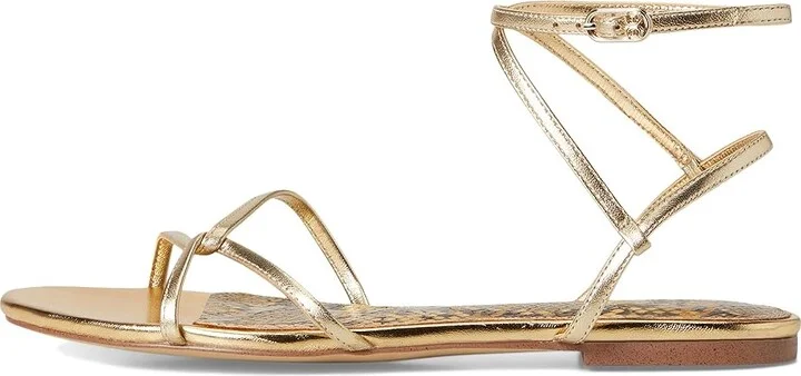 Sam Edelman Ellina Women's Sandals Amber Gold : 5 M, Leather/Rubber - Image 6