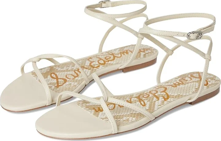 Sam Edelman Ellina Women's Sandals Bright White Leather : 9.5 M, Leather/Rubber