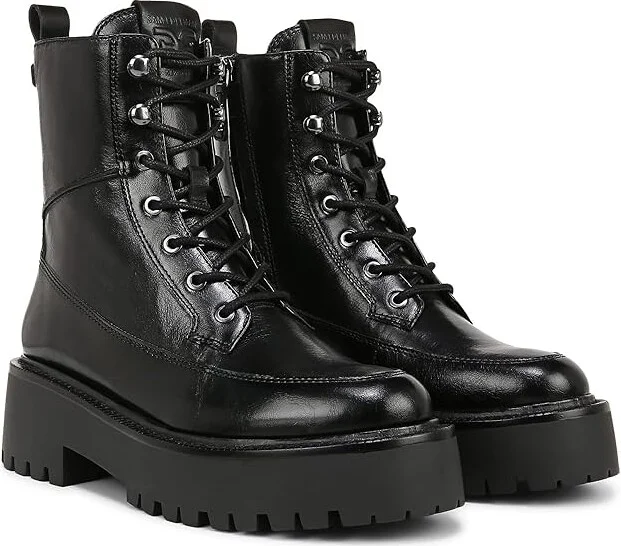 Sam Edelman Elliot Women's Boots Black Leather : 9.5 M, Leather/Rubber