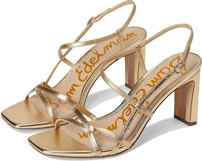 Sam Edelman Emmie Women's Sandals Amber Gold : 5.5 M, Leather/Rubber