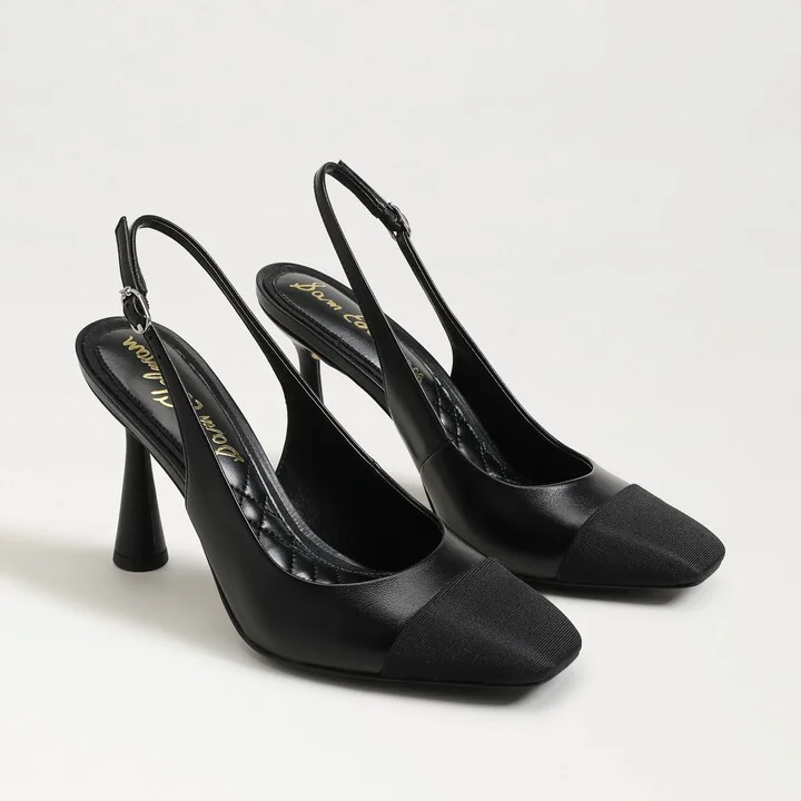 Sam Edelman Essa Slingback Pump Black Leather