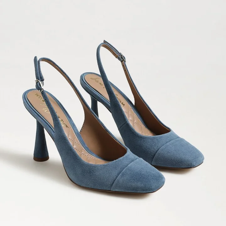 Sam Edelman Essa Slingback Pump Blue Agate Suede