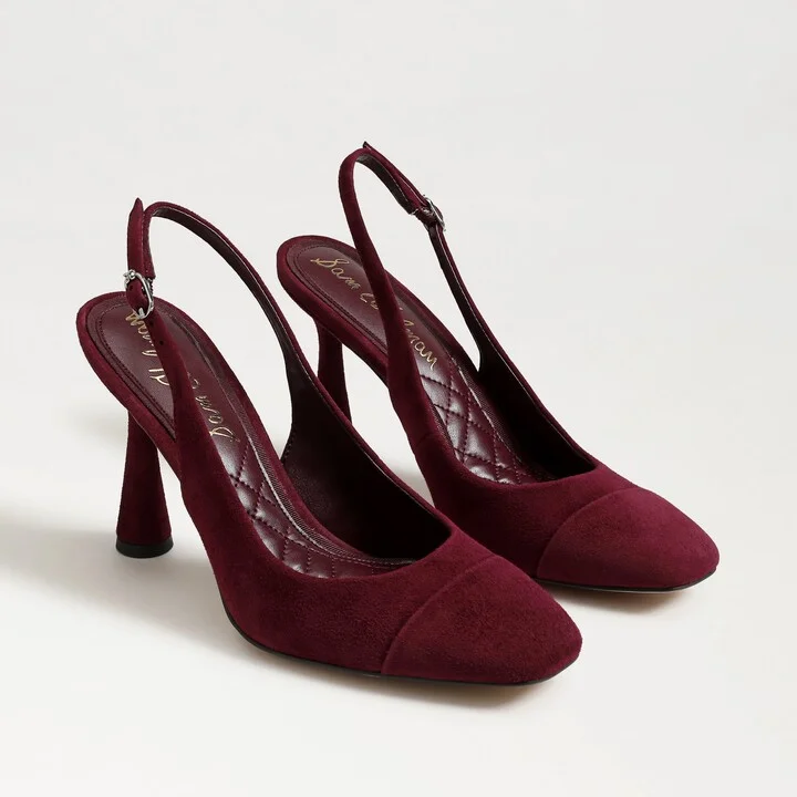 Sam Edelman Essa Slingback Pump French Merlot Suede
