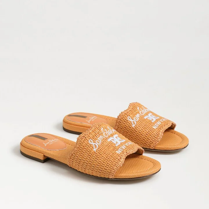 Sam Edelman Evette Slide Sandal Marigold Raffia