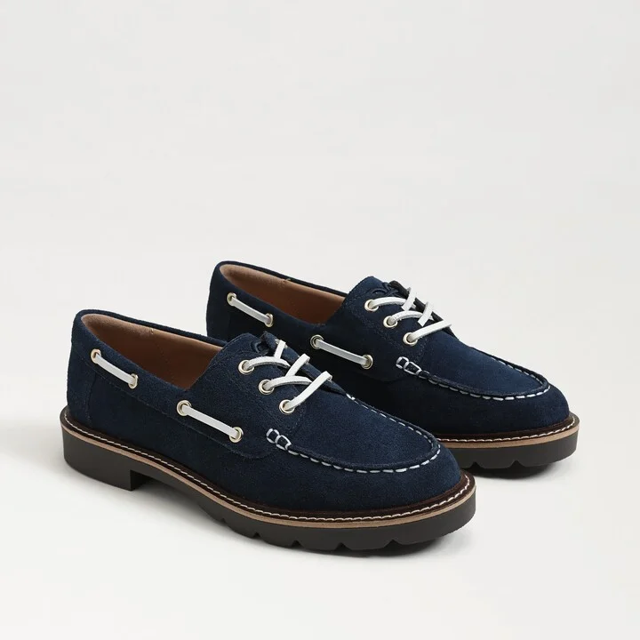 Sam Edelman Fay Boat Loafer Navy Suede