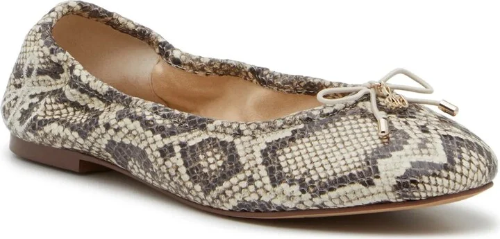Black/White Snake Print Leather