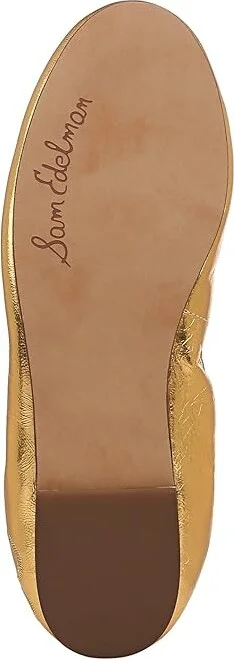 Sam Edelman Felicia Women's Flat Shoes Medallion Gold : 6.5 W, Leather - Image 3