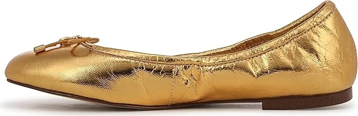 Sam Edelman Felicia Women's Flat Shoes Medallion Gold : 6.5 W, Leather - Image 5