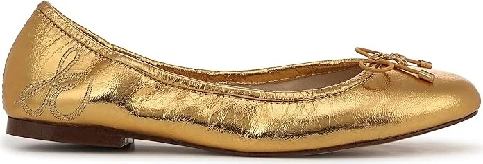 Sam Edelman Felicia Women's Flat Shoes Medallion Gold : 6.5 W, Leather - Image 6