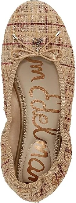 Sam Edelman Felicia Women's Flat Shoes Pale Gold Boucle : 9 M, Leather - Image 2