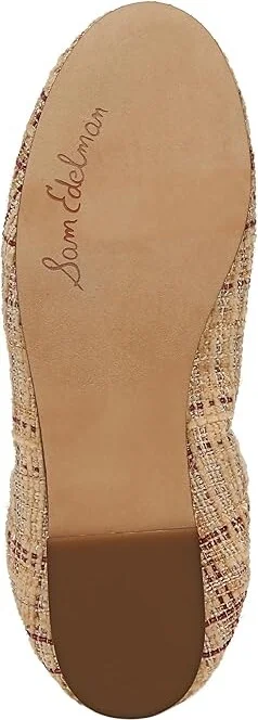 Sam Edelman Felicia Women's Flat Shoes Pale Gold Boucle : 9 M, Leather - Image 3