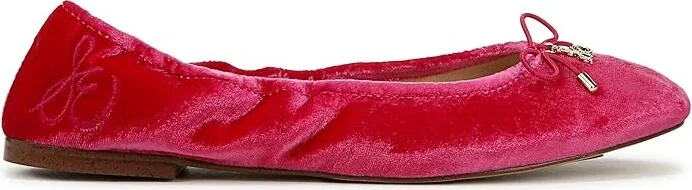 Sam Edelman Felicia Women's Flat Shoes Pink Topaz Velvet : 6.5 M, Leather - Image 6