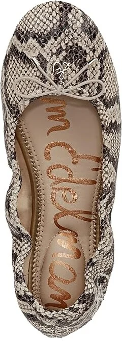 Sam Edelman Felicia Women's Flat Shoes Roccia Python : 7.5 W, Leather - Image 2