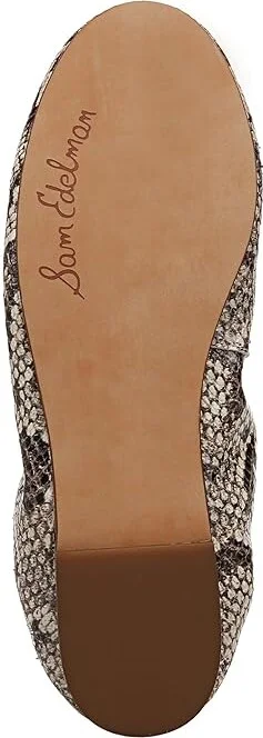 Sam Edelman Felicia Women's Flat Shoes Roccia Python : 7.5 W, Leather - Image 3