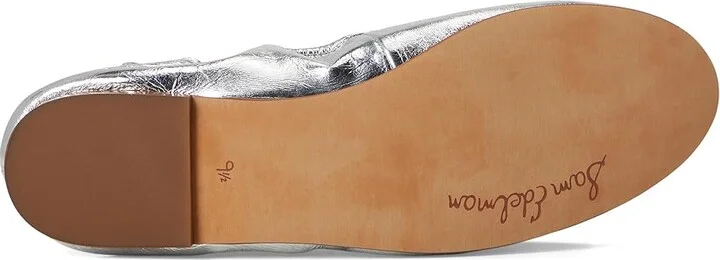 Sam Edelman Felicia Women's Flat Shoes Soft Silver 1 : 8 M, Leather - Image 3
