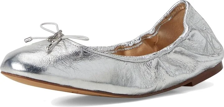 Sam Edelman Felicia Women's Flat Shoes Soft Silver 1 : 8 M, Leather - Image 5