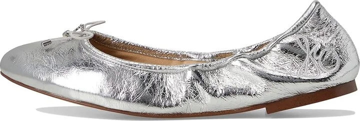 Sam Edelman Felicia Women's Flat Shoes Soft Silver 1 : 8 M, Leather - Image 6