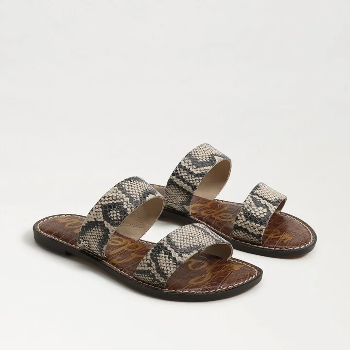 Sam Edelman Gala Double Strap Slide Sandal Roccia Snake