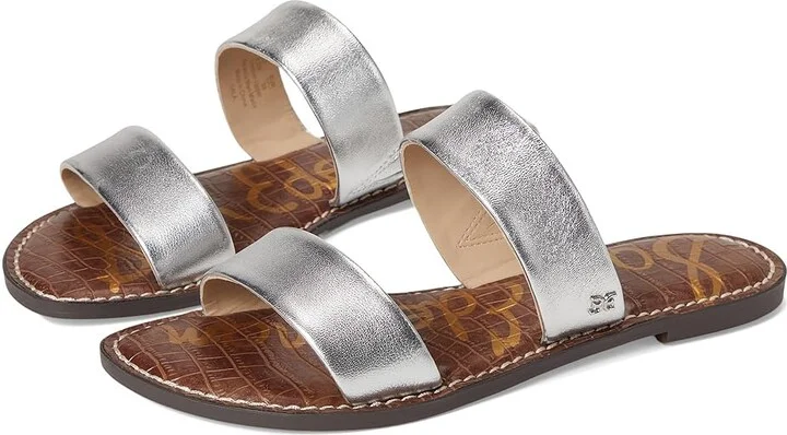 Sam Edelman Gala Women's Shoes Soft Silver Leather : 5.5 M, Leather/Suede