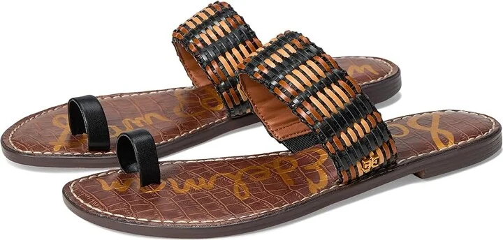Sam Edelman Gemini Women's Sandals Black : 9 M, Synthetic