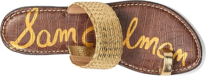 Sam Edelman Gemini Women's Sandals Sunny Gold/Chai Cream : 10 M, Synthetic - Image 2