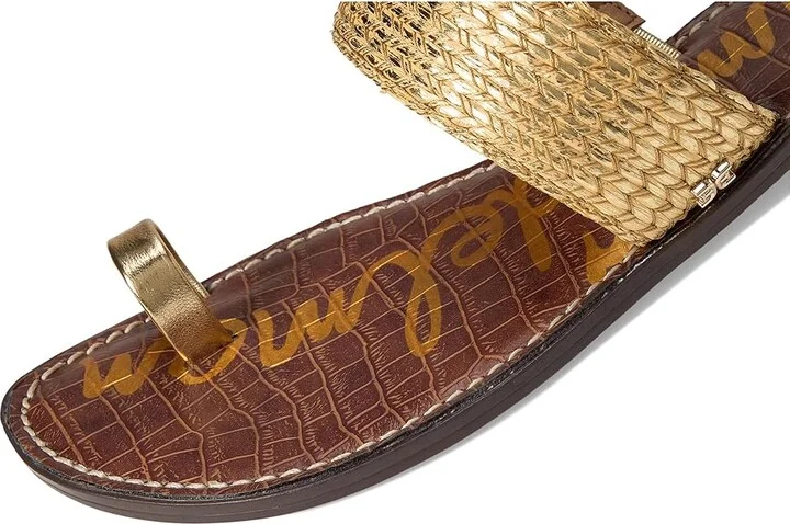 Sam Edelman Gemini Women's Sandals Sunny Gold/Chai Cream : 10 M, Synthetic - Image 7