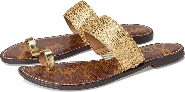 Sam Edelman Gemini Women's Sandals Sunny Gold/Chai Cream : 10 M, Synthetic