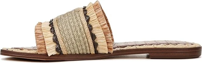 Sam Edelman Georgia Slide Sandal Women's Shoes Olive : 5 M, Textile - Image 5