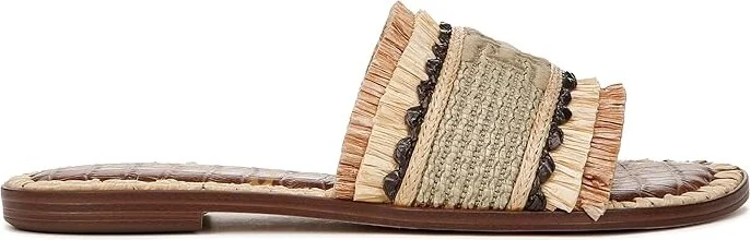 Sam Edelman Georgia Slide Sandal Women's Shoes Olive : 5 M, Textile - Image 6