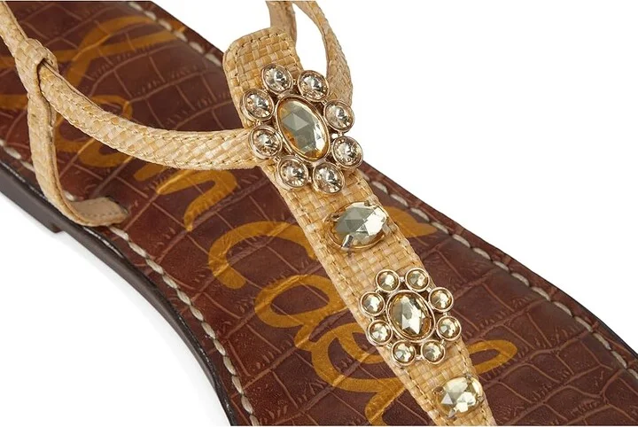 Sam Edelman Gigi Ray Women's Sandals Bleached Beechwood Gem : 9.5 M, Leather - Image 7