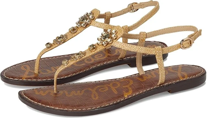 Sam Edelman Gigi Ray Women's Sandals Bleached Beechwood Gem : 9.5 M, Leather