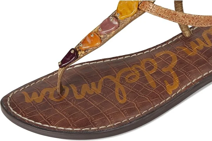 Sam Edelman Gigi Stone Women's Sandals Amber Multi/Cuoio Stone : 9.5 M, Synthetic - Image 7
