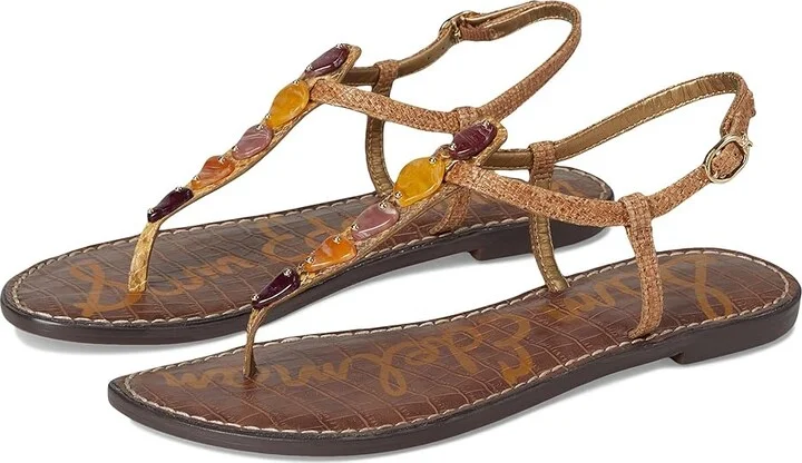 Sam Edelman Gigi Stone Women's Sandals Amber Multi/Cuoio Stone : 9.5 M, Synthetic
