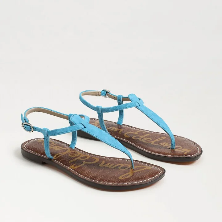 Sam Edelman Gigi Thong Sandal Agua Azure Suede