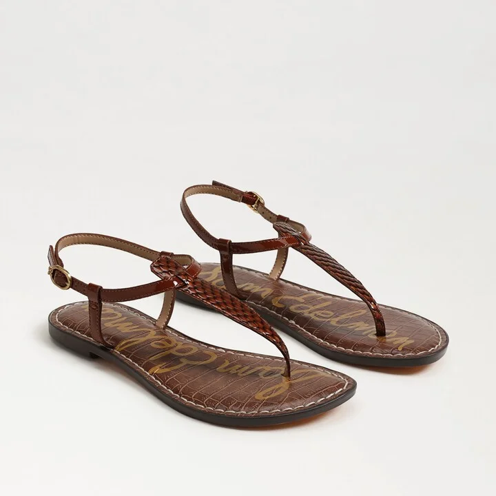 Sam Edelman Gigi Thong Sandal Antique Copper Snake Print
