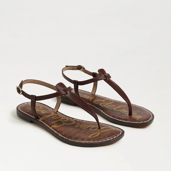Sam Edelman Gigi Thong Sandal Maple Bourbon Leather