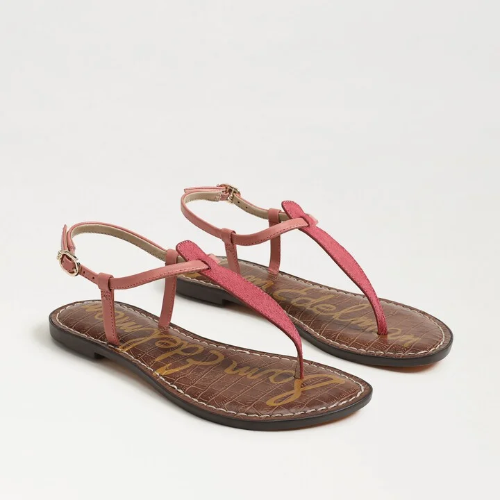 Sam Edelman Gigi Thong Sandal Pink Lily Brahama Hair