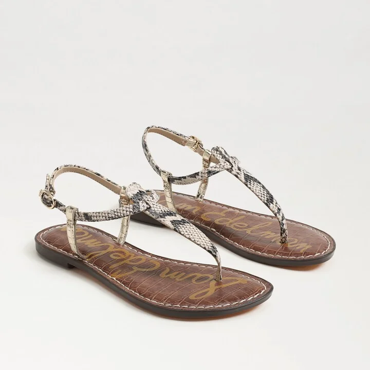 Sam Edelman Gigi Thong Sandal Roccia/Jute Python