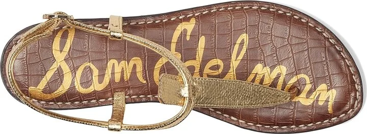 Sam Edelman Gigi Women's Sandals Amber Gold Leather : 7 W - Image 2