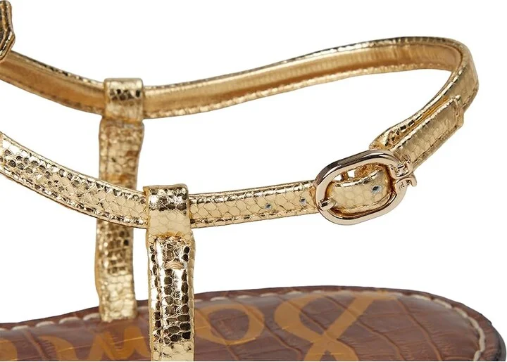 Sam Edelman Gigi Women's Sandals Amber Gold Leather : 7 W - Image 7